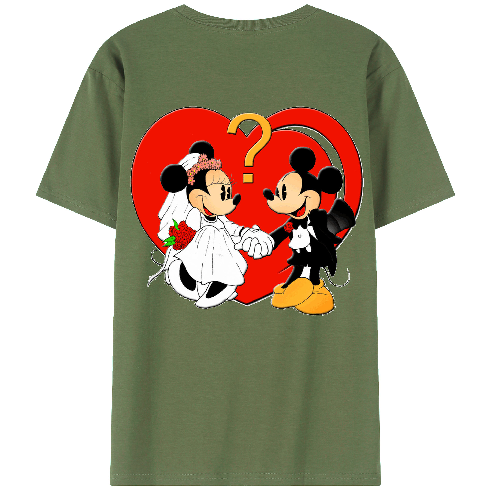 ミッキーマウス Mickey Mouse 綿100％ メンズ半袖Tシャツ（バックプリント） 通気性
